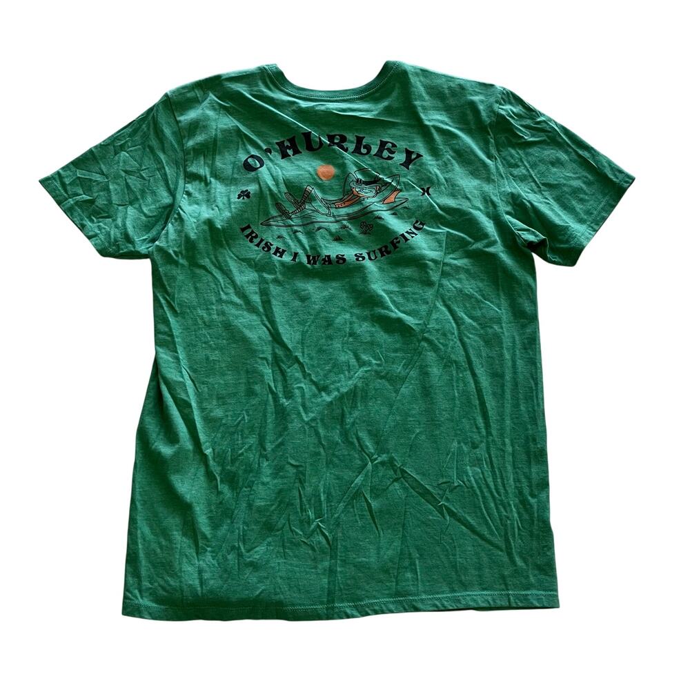 Hurley Men’s SM  O'Hurley Green St.Patrick's Day Graphic T-shirt